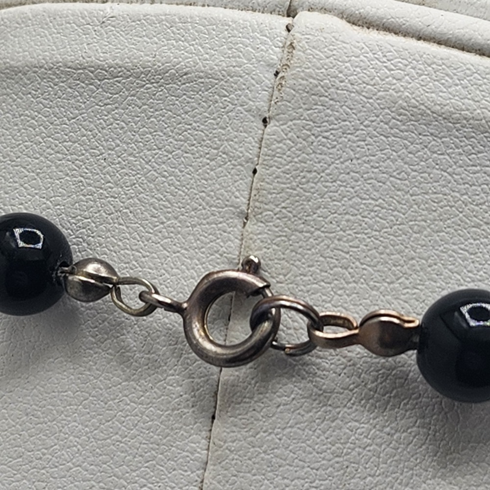 Vintage Black Bead‎ Choker Necklace - Picture 6 of 6